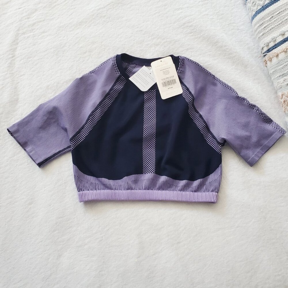 FABLETICS NWT Purple "Jessie" Seamless Crop Top- XL - RARE